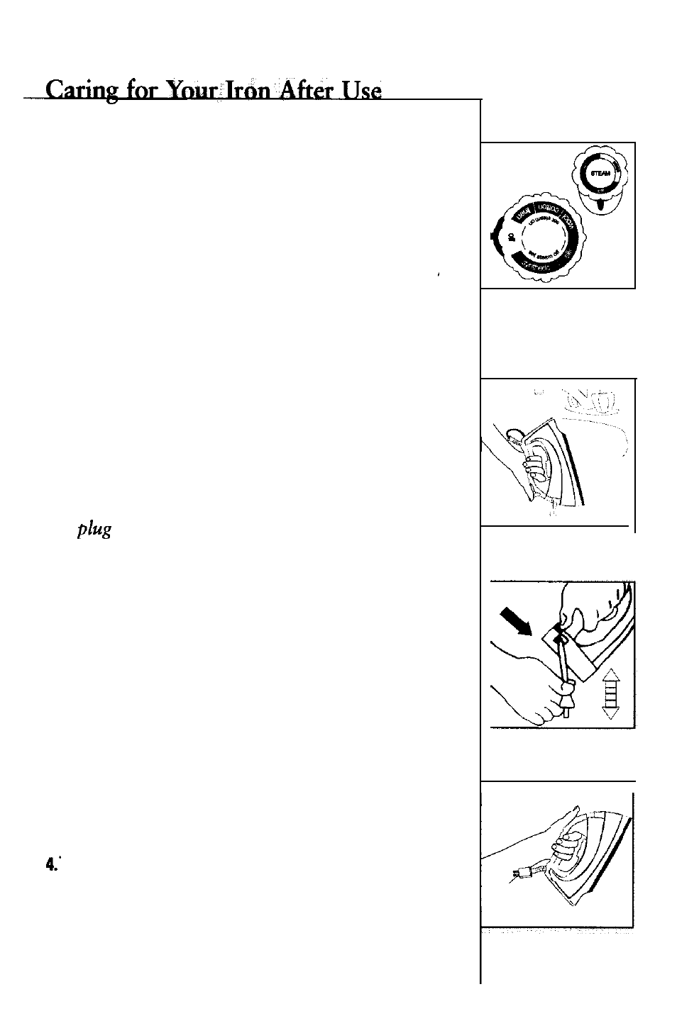 Turning off your iron, Storing your iron | Sunbeam 3035 User Manual | Page 13 / 40