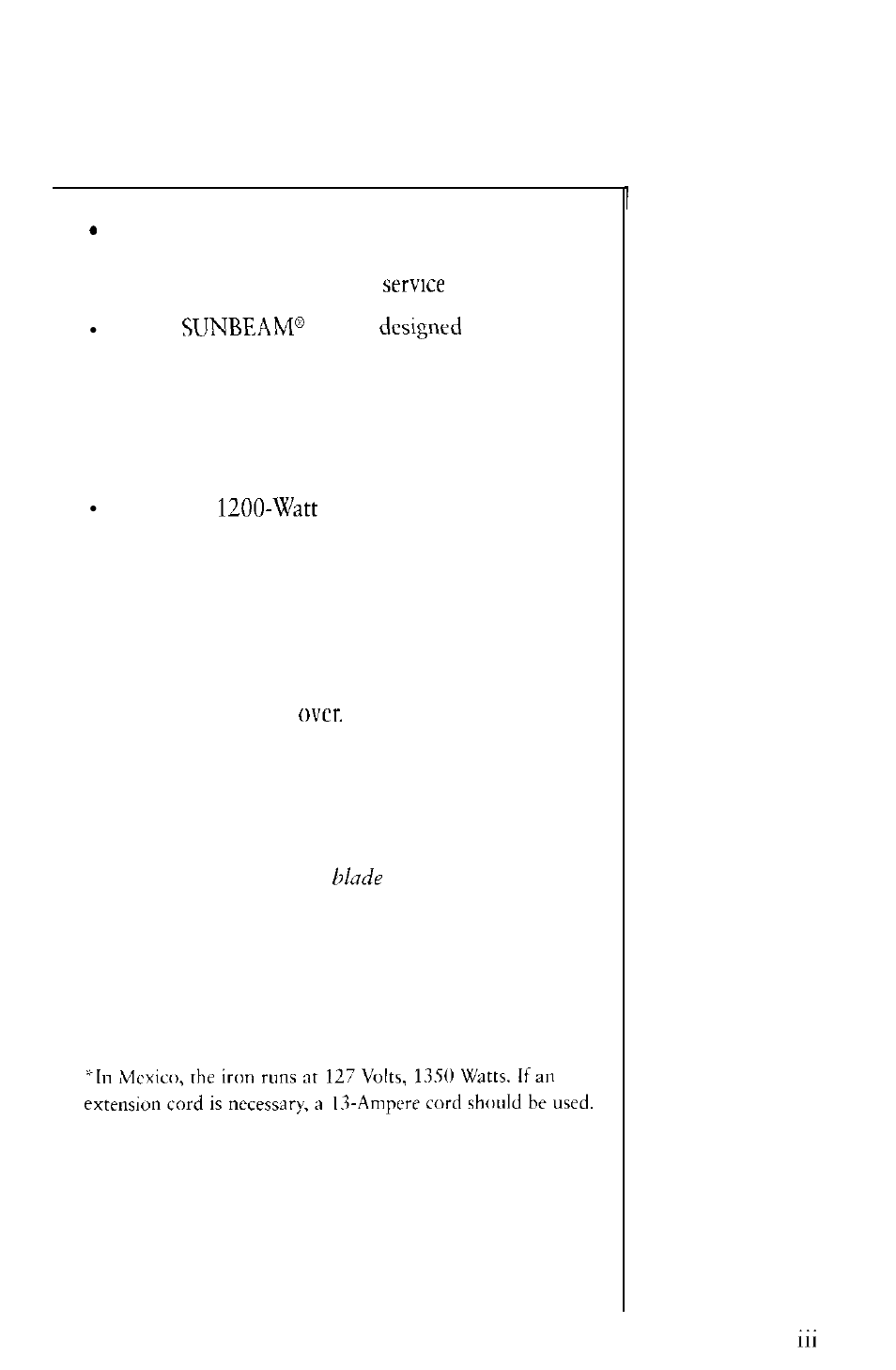 Save these instructions, Special instructions | Sunbeam 3035 User Manual | Page 3 / 40