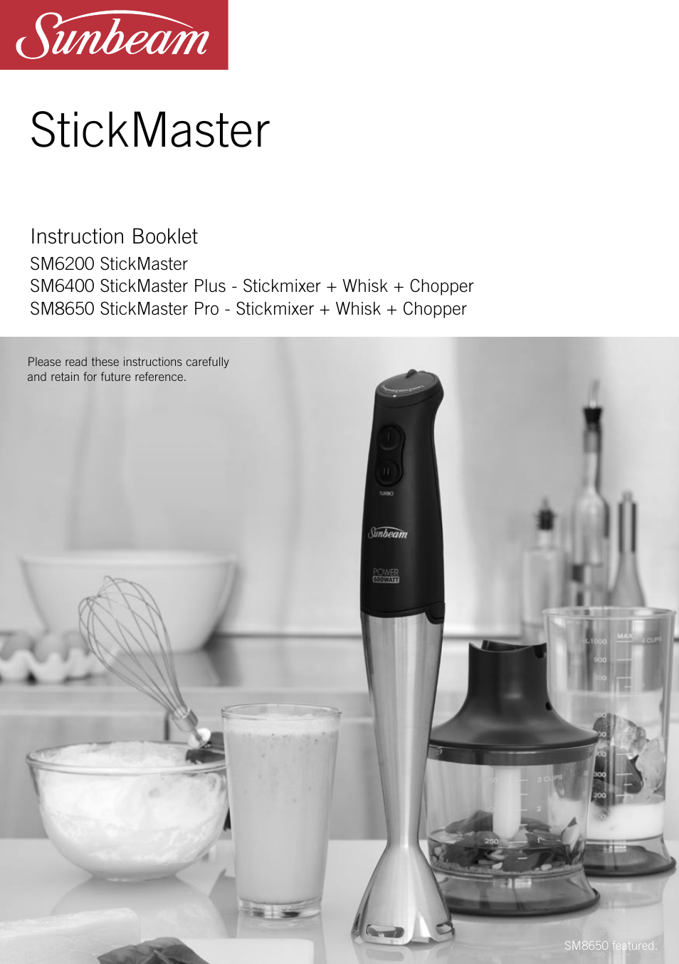 Sunbeam SM8650 User Manual | 25 pages