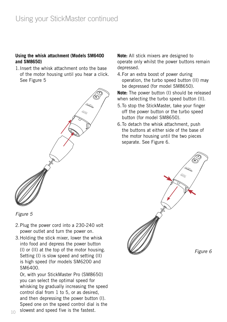 Using your stickmaster continued | Sunbeam SM8650 User Manual | Page 12 / 25