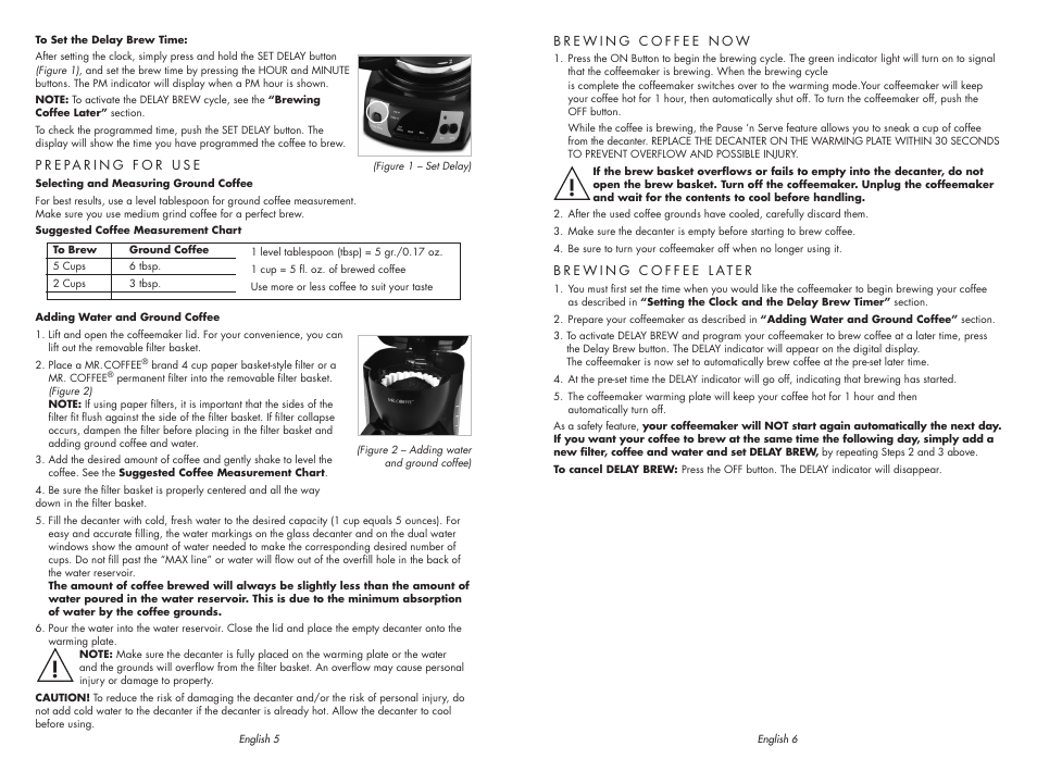 Sunbeam MR. COFFEE SPR-062609 User Manual | Page 4 / 12