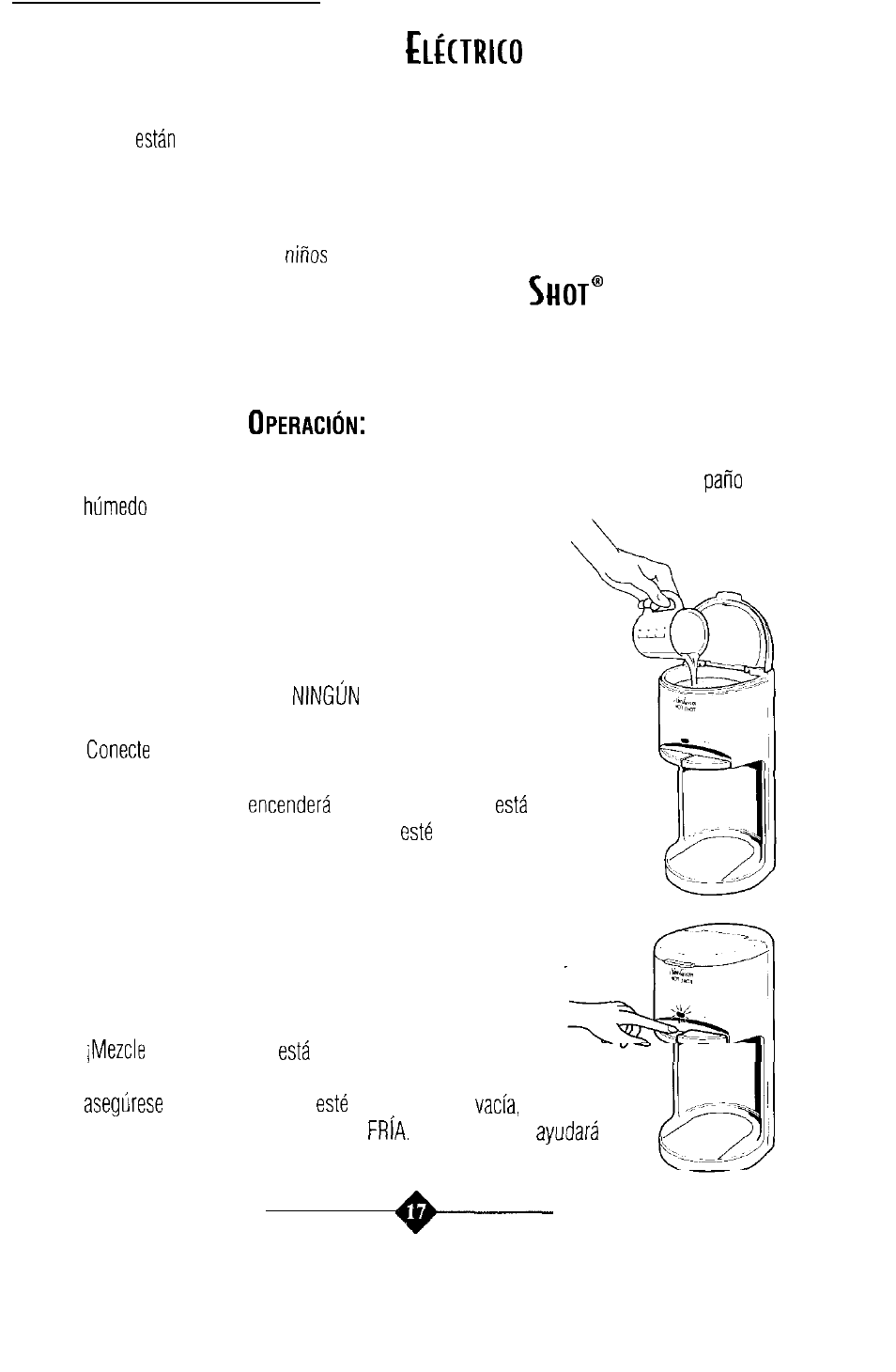 Usando su a, Parato | Sunbeam 3211 User Manual | Page 17 / 28
