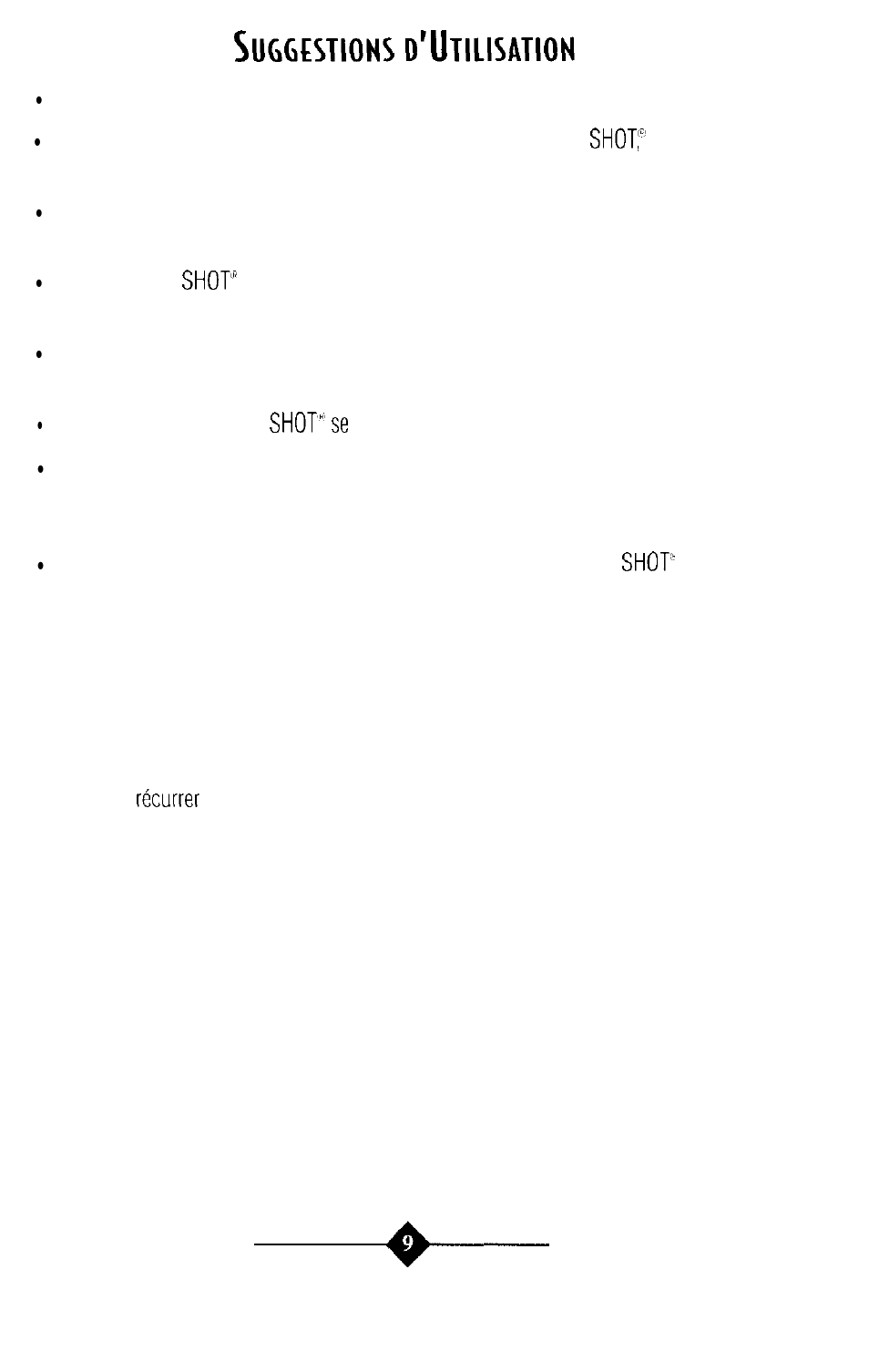 Onces liquide | Sunbeam 3211 User Manual | Page 9 / 28