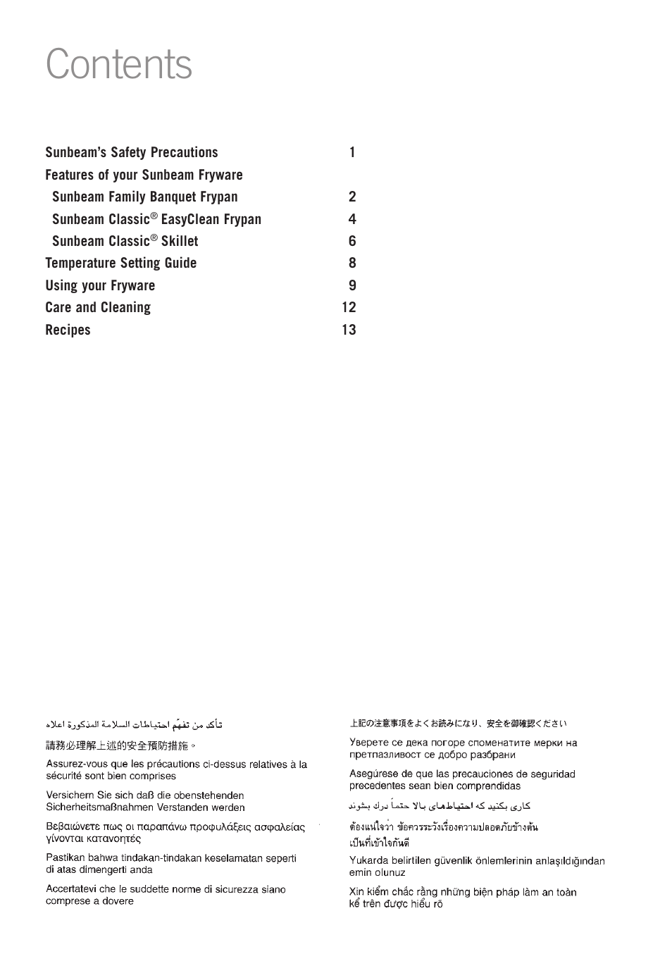 Sunbeam PU5300 User Manual | Page 2 / 28