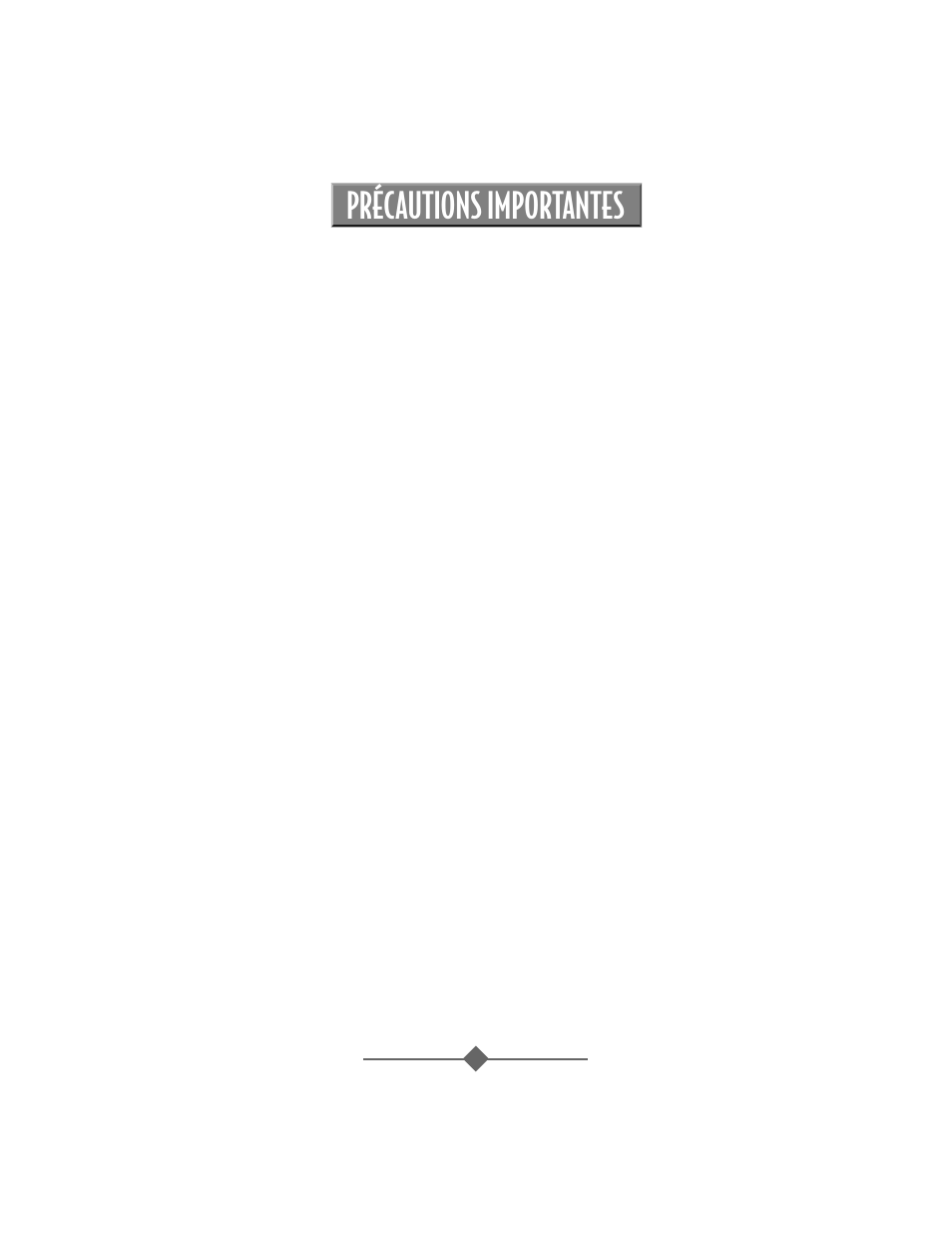 Précautions importantes | Sunbeam 32863281 User Manual | Page 11 / 44