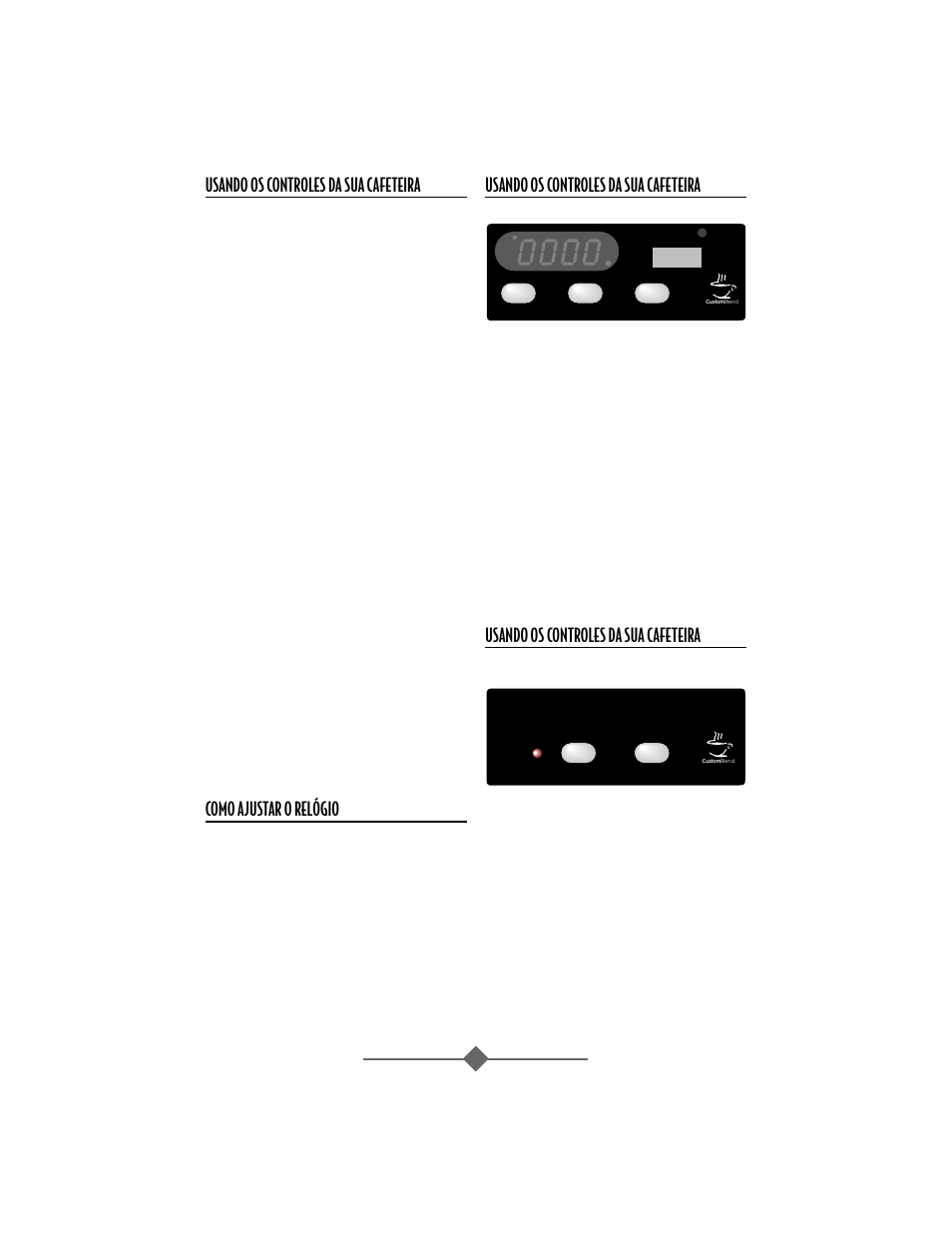 Usando os controles da sua cafeteira, Como ajustar o relógio | Sunbeam 32863281 User Manual | Page 38 / 44