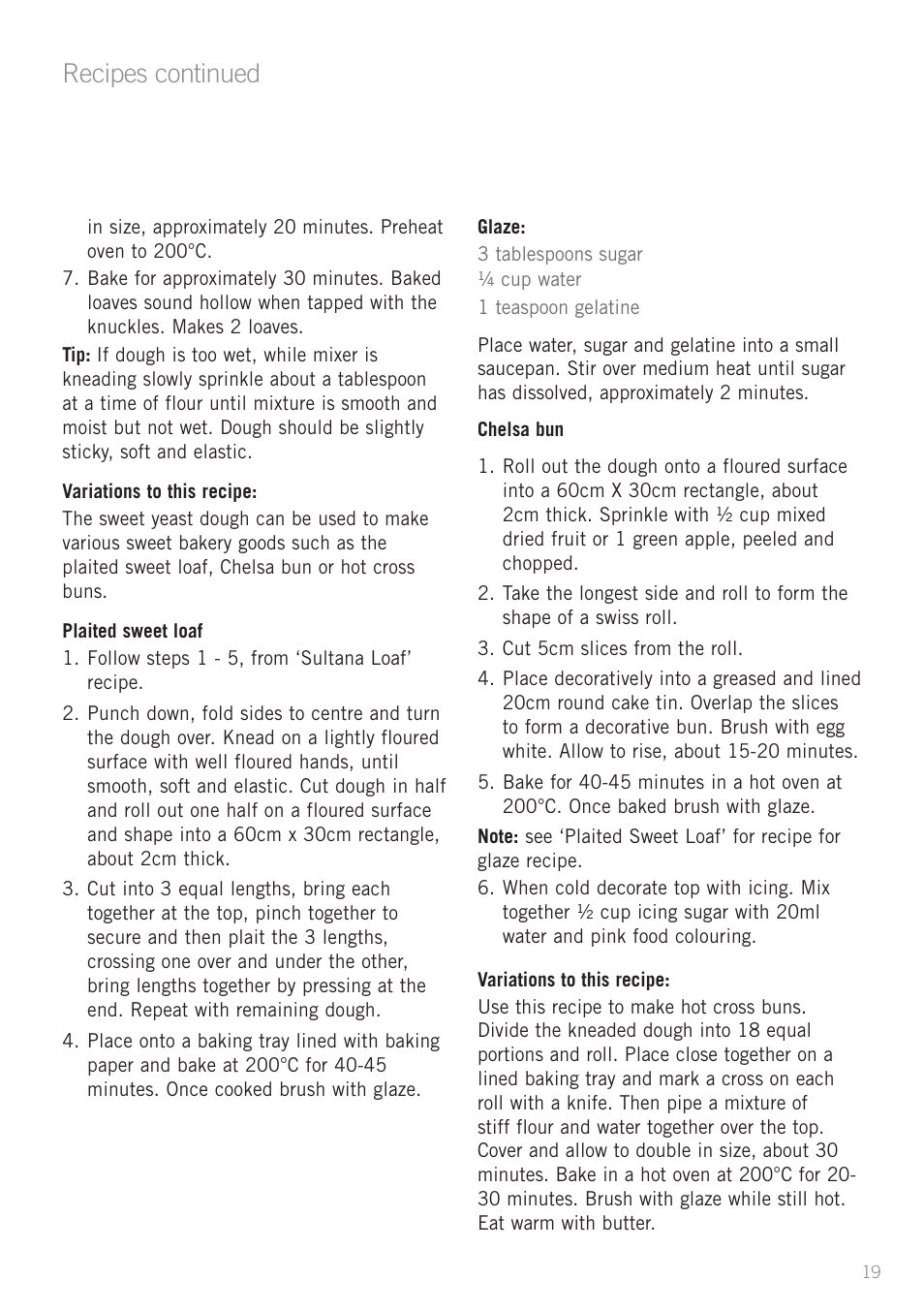 Recipes continued | Sunbeam MX7700 User Manual | Page 21 / 40