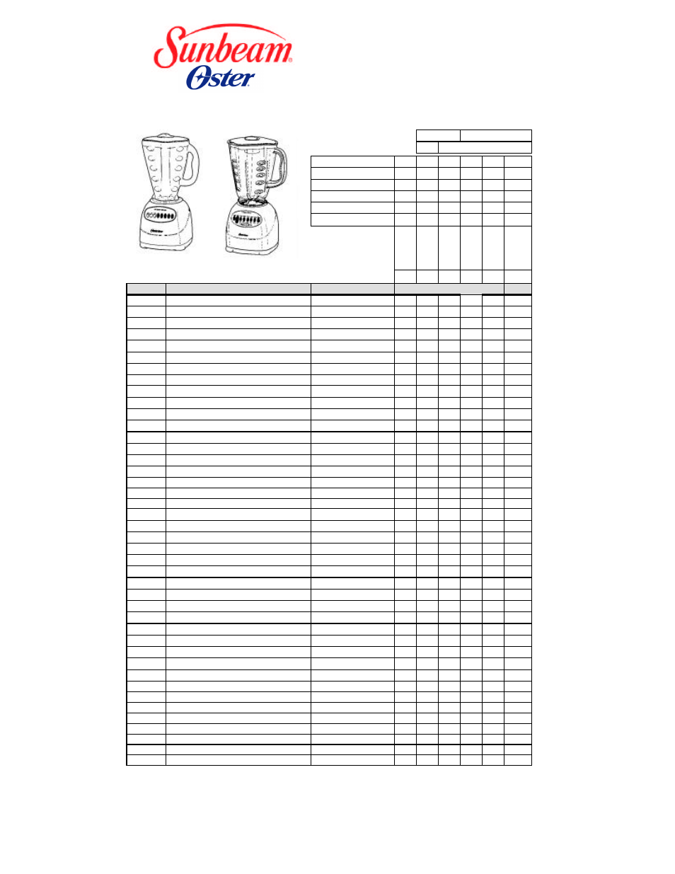 Sunbeam 6644 X User Manual | 2 pages