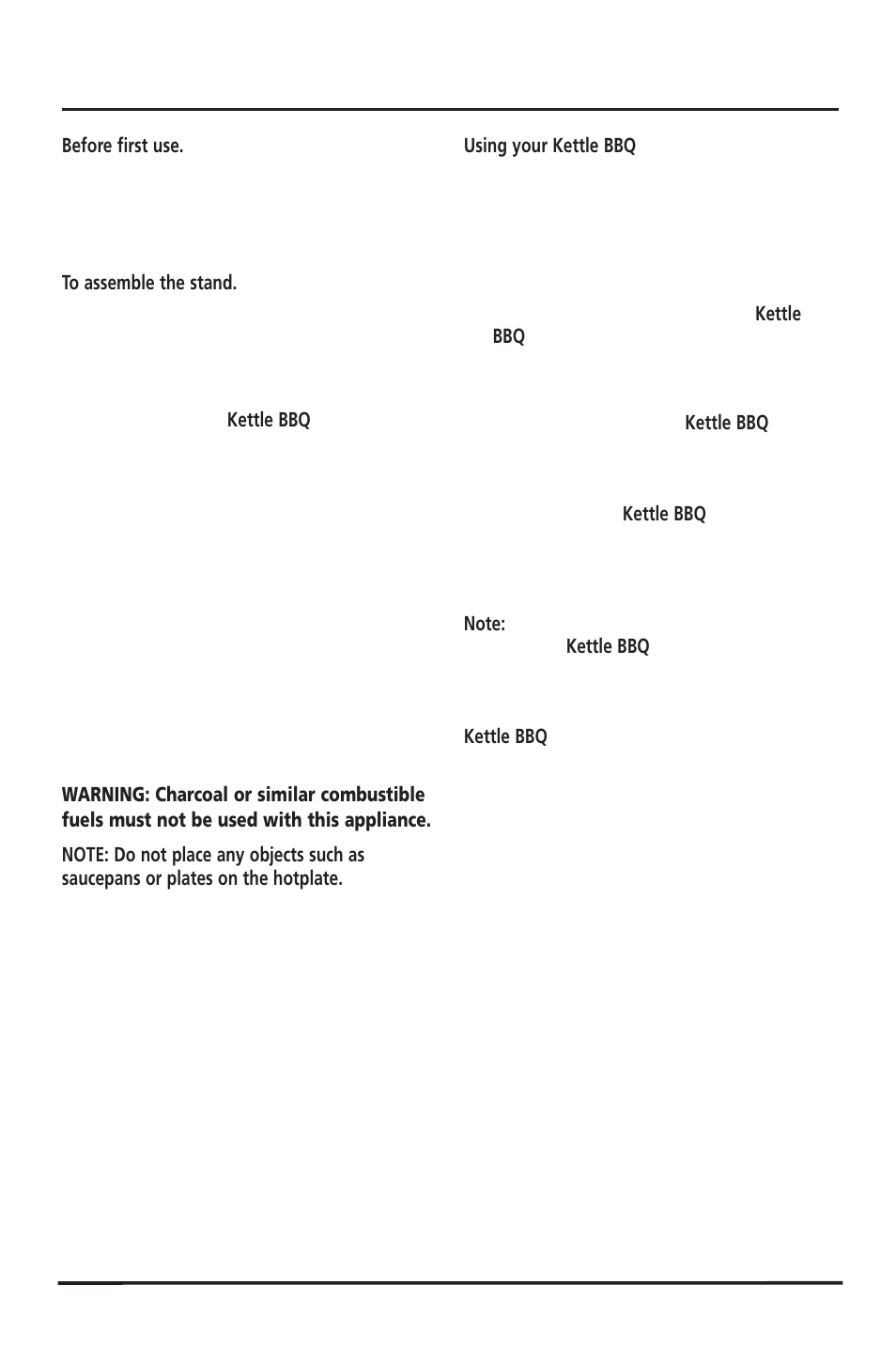 Using your sunbeam kettle bbq | Sunbeam HG5400 User Manual | Page 5 / 16