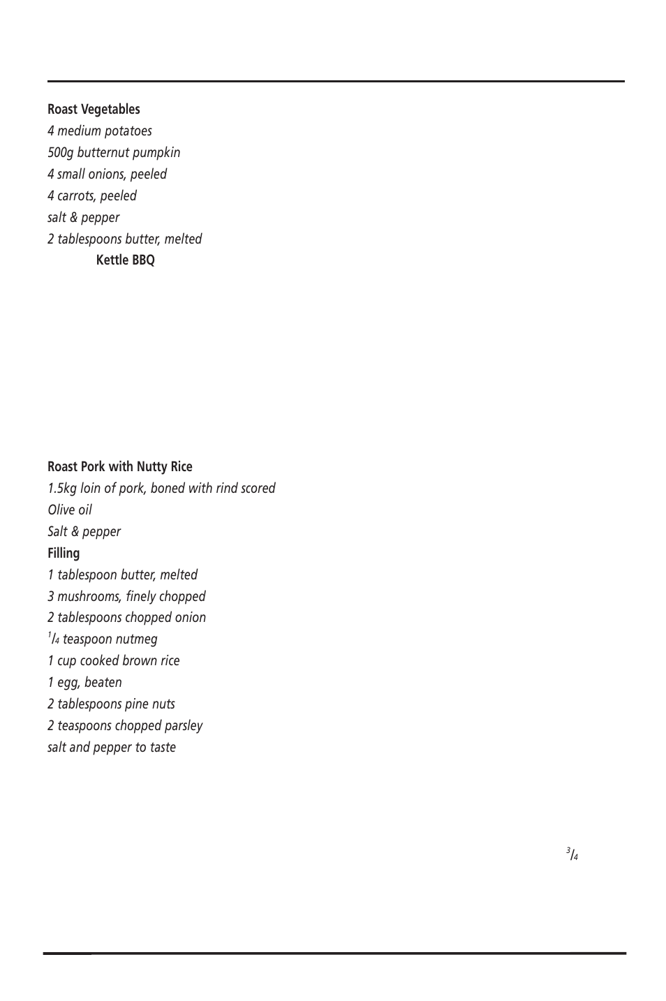 Bbq oven recipes | Sunbeam HG5400 User Manual | Page 9 / 16