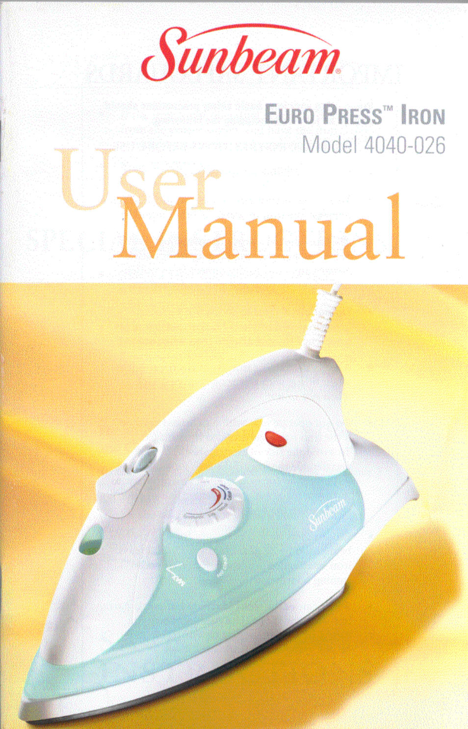 Sunbeam 4040-026 User Manual | 36 pages