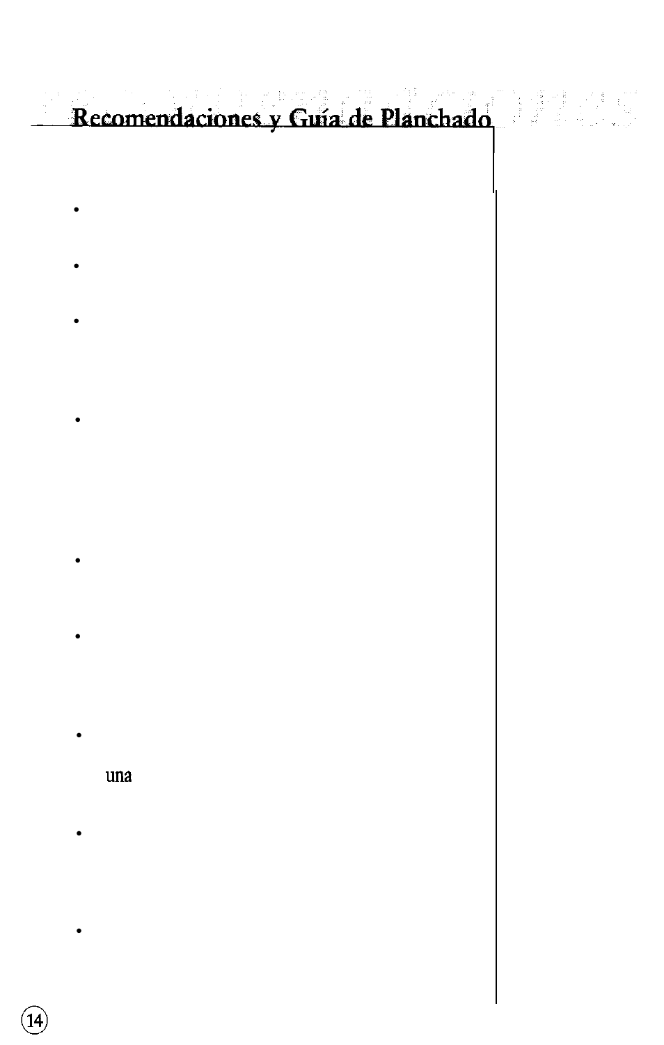 Recomendaciones para el planchado | Sunbeam 4040-026 User Manual | Page 33 / 36