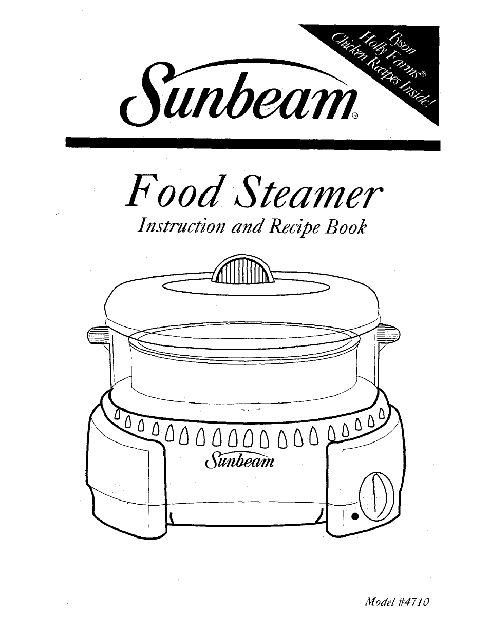 Sunbeam FOOD STEAMER User Manual | 20 pages