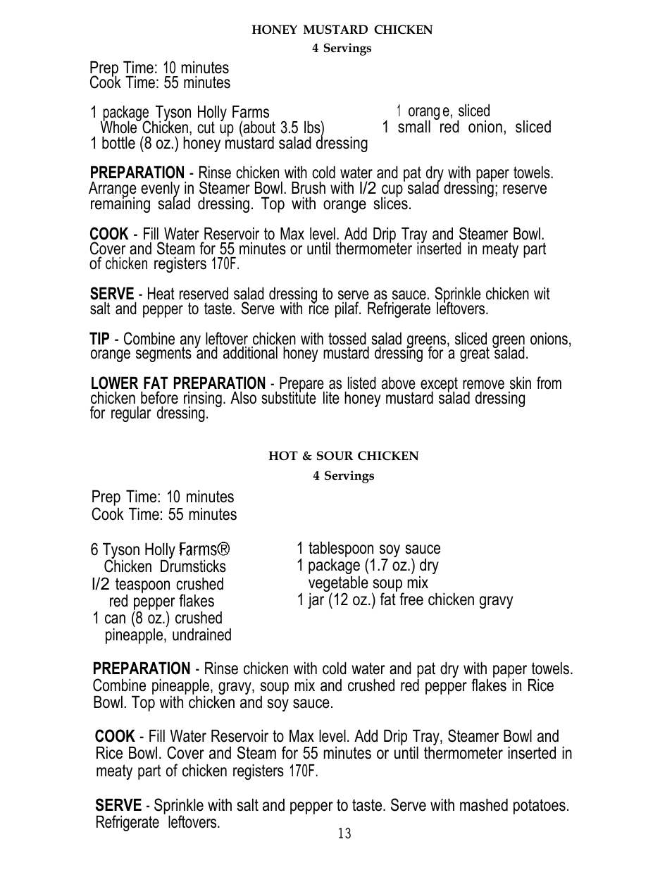 Sunbeam FOOD STEAMER User Manual | Page 14 / 20