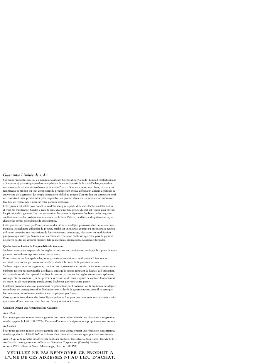 Sunbeam KJX17CL User Manual | Page 23 / 24