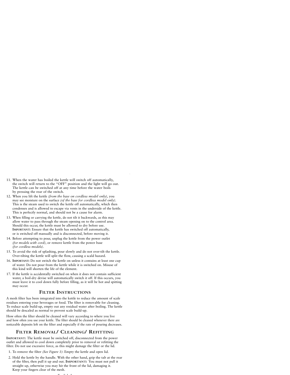 Sunbeam KJX17CL User Manual | Page 6 / 24