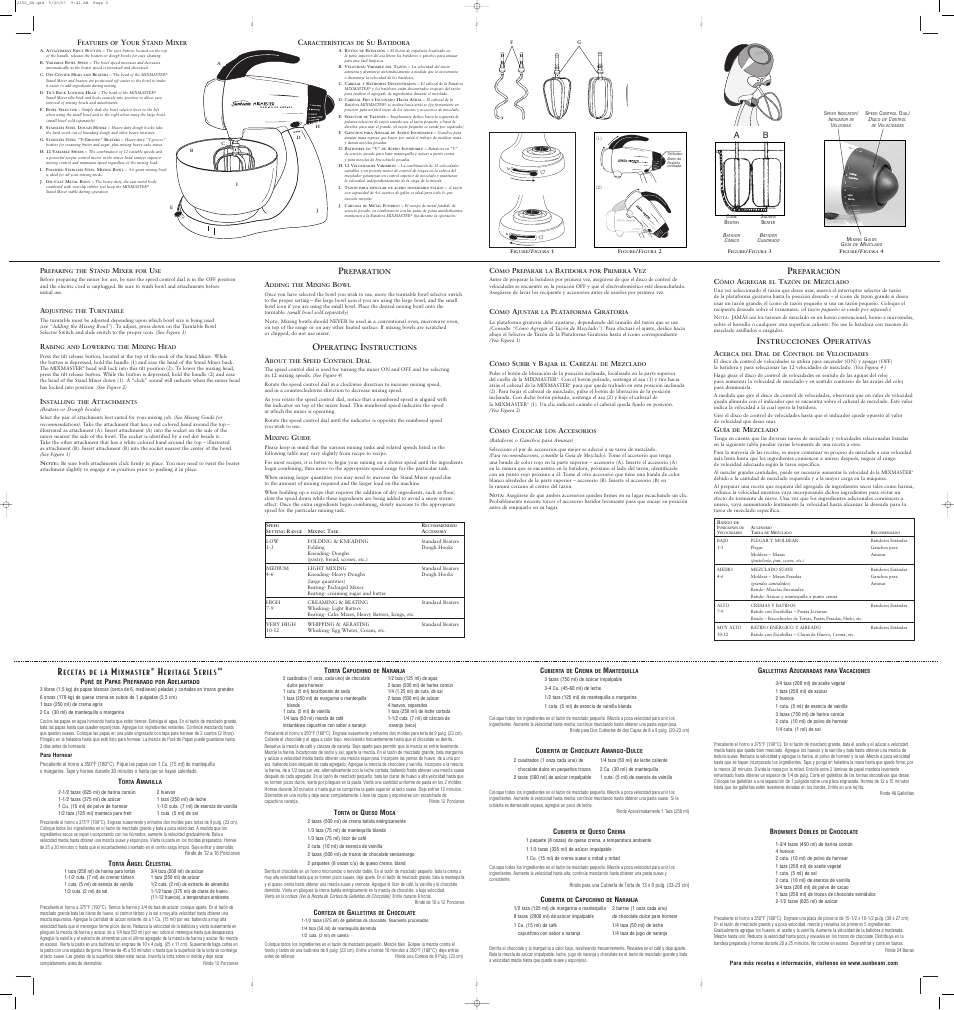 Sunbeam Mixmaster 2352 User Manual | Page 2 / 2