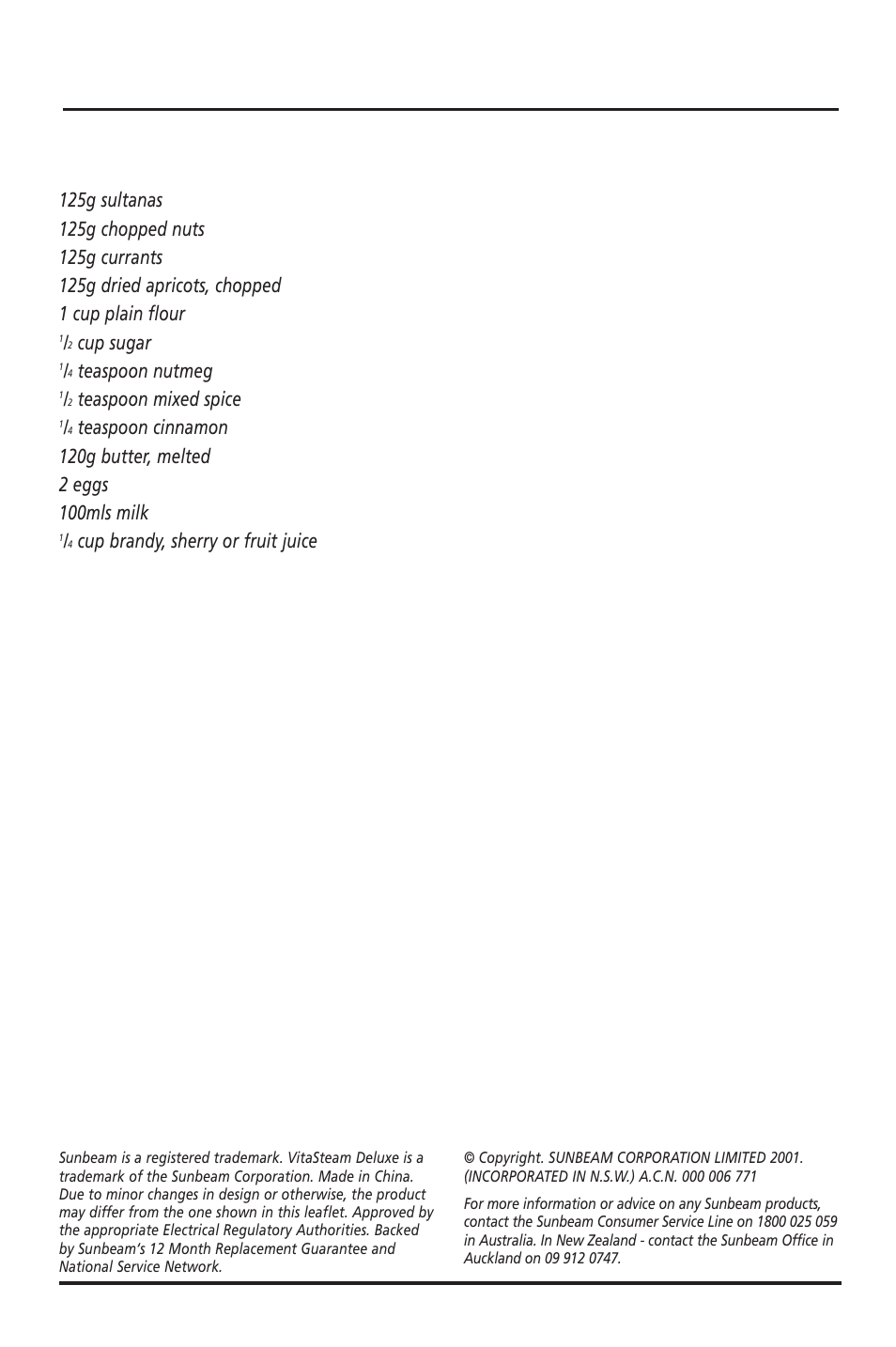 Desserts | Sunbeam ST6600 User Manual | Page 18 / 18
