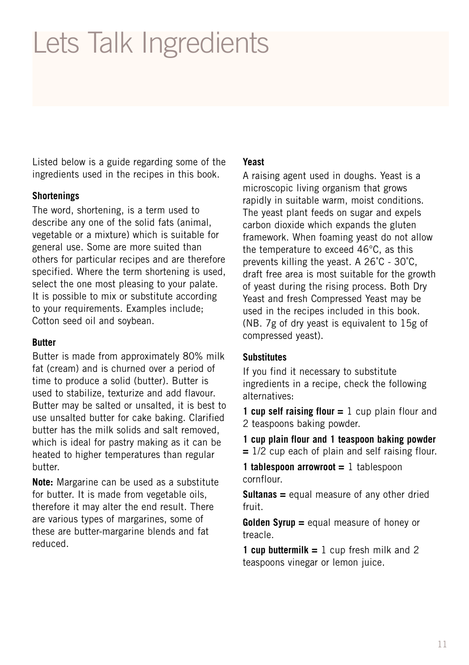 Lets talk ingredients | Sunbeam MX5950 User Manual | Page 13 / 39