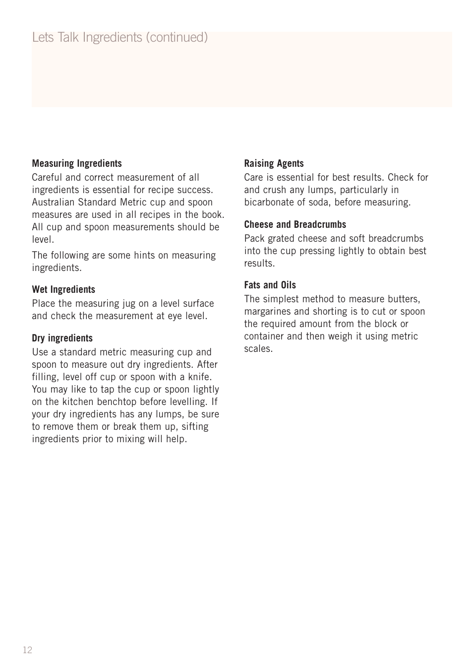 Lets talk ingredients (continued) | Sunbeam MX5950 User Manual | Page 14 / 39