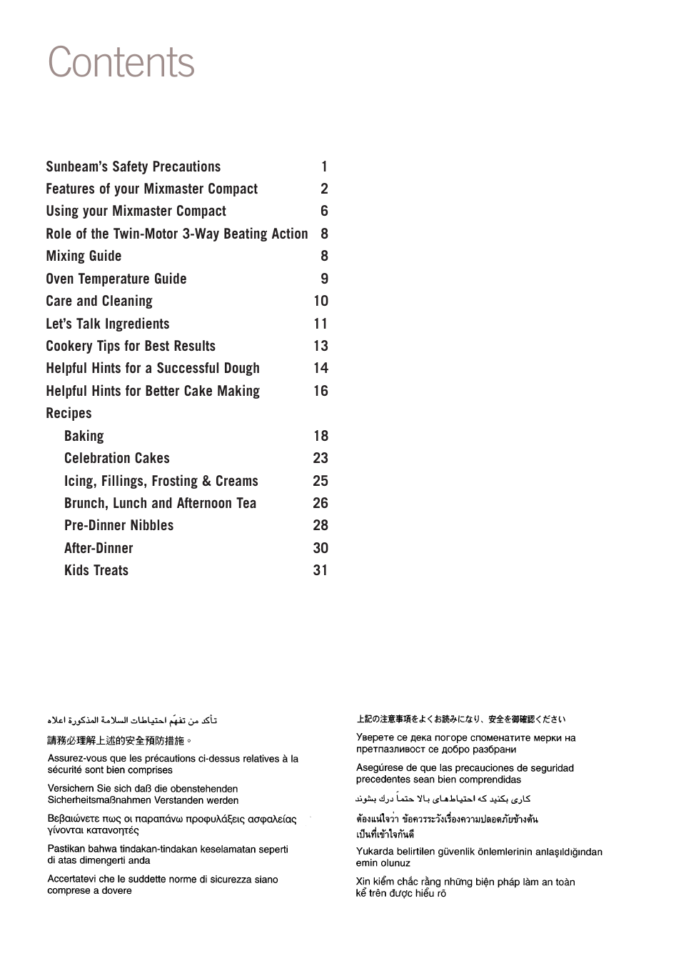 Sunbeam MX5950 User Manual | Page 2 / 39