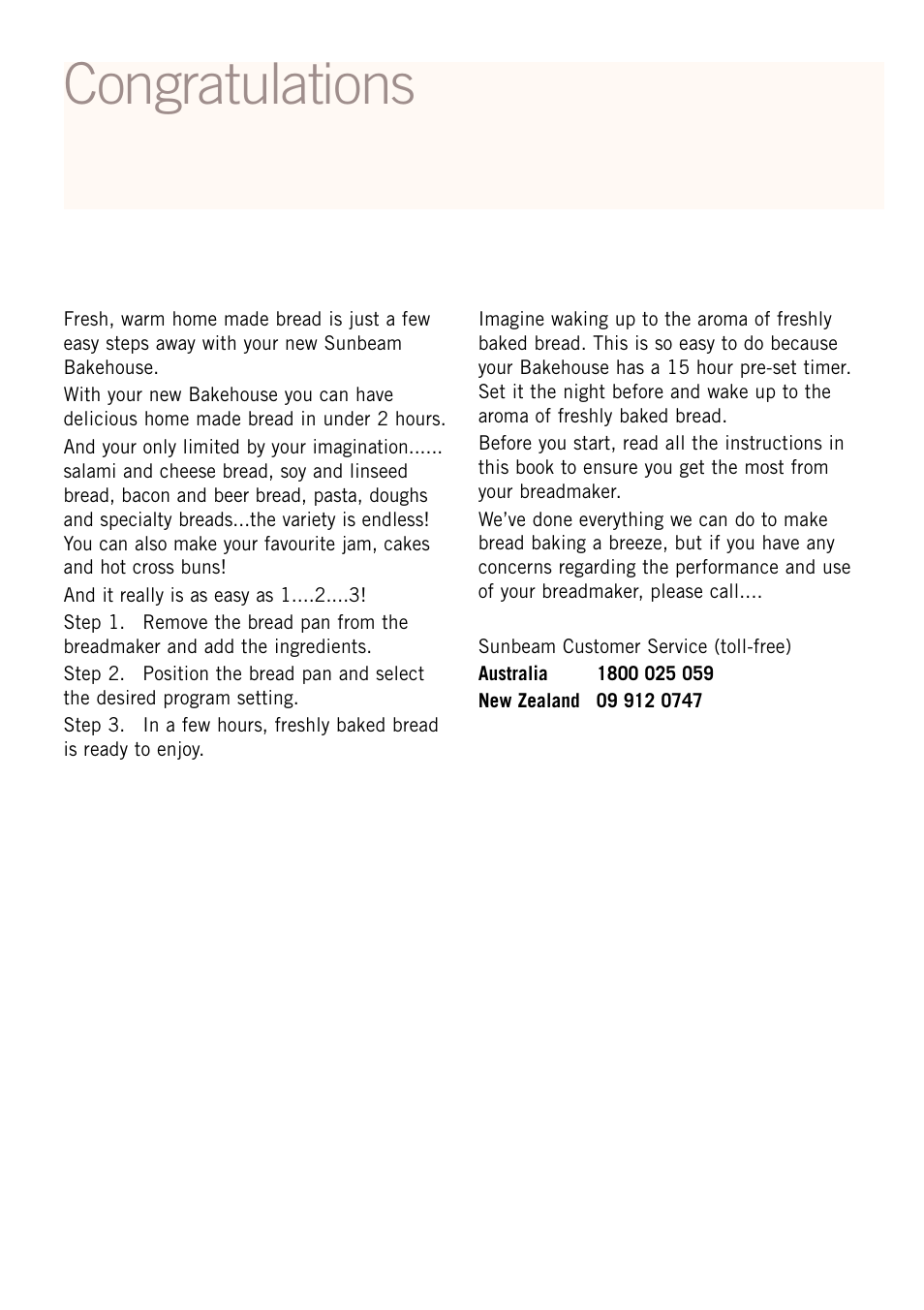 Sunbeam BM3500 User Manual | Page 2 / 67