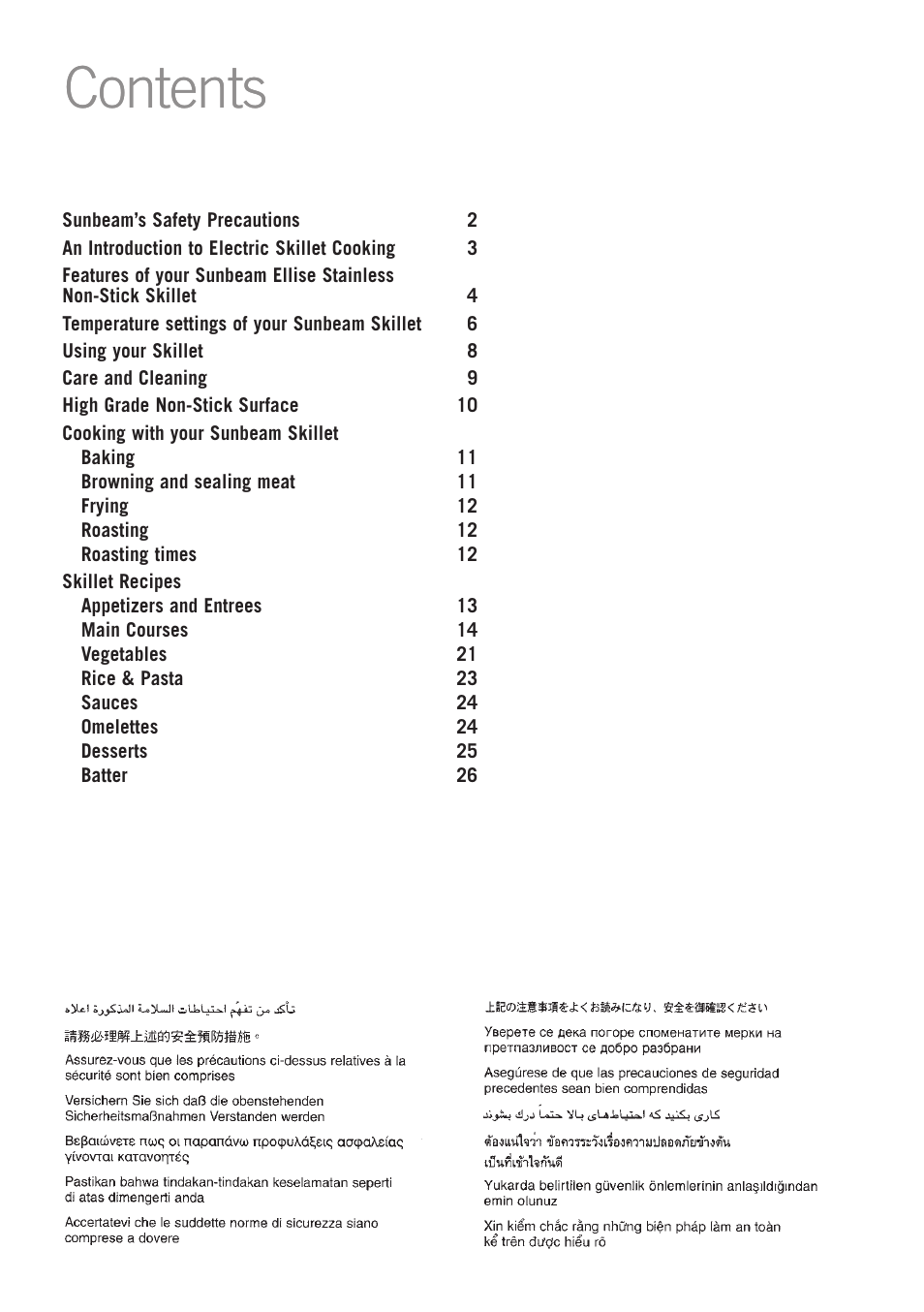 Sunbeam SK6400 User Manual | Page 2 / 29