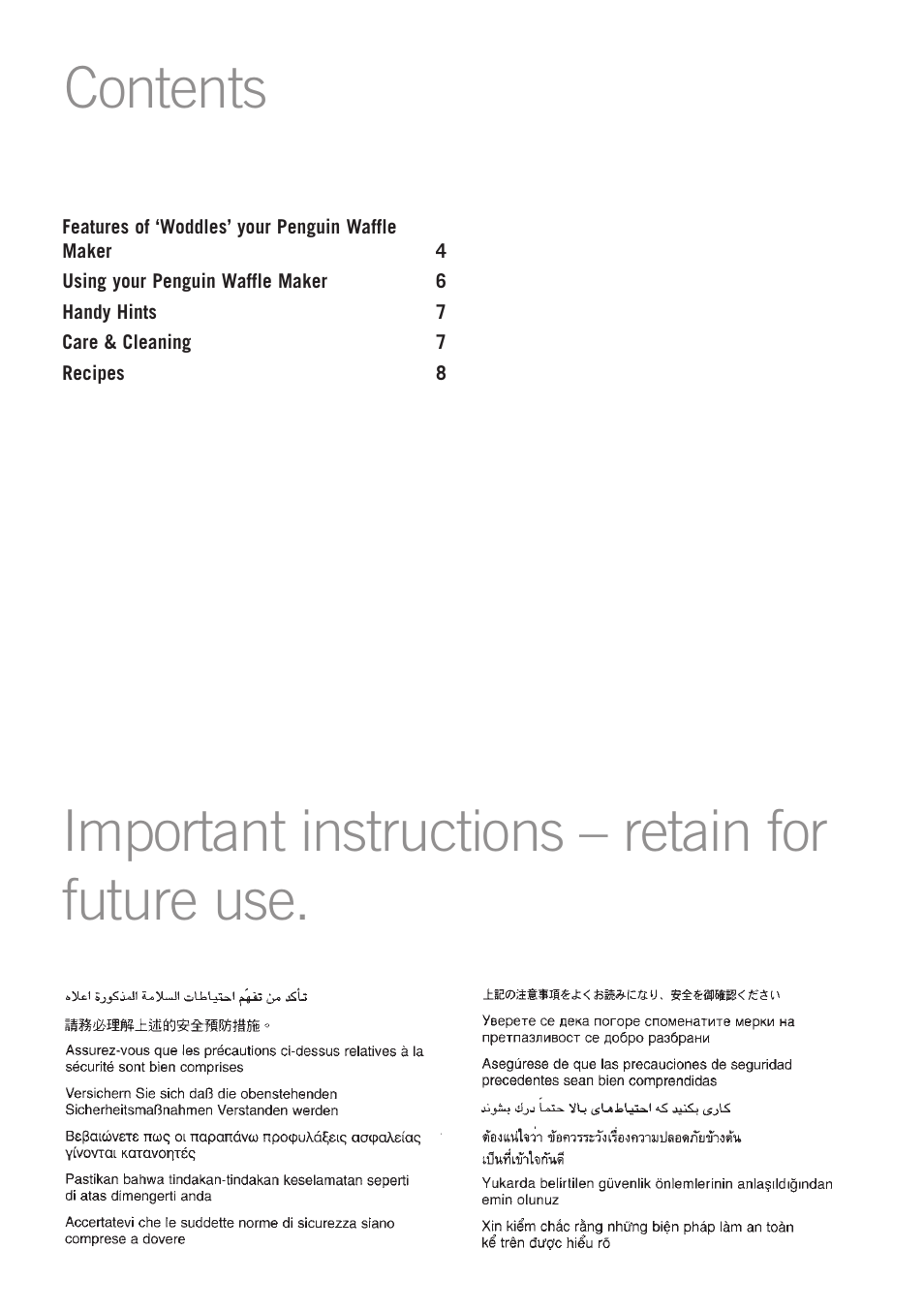 Sunbeam WM3100 User Manual | Page 2 / 12