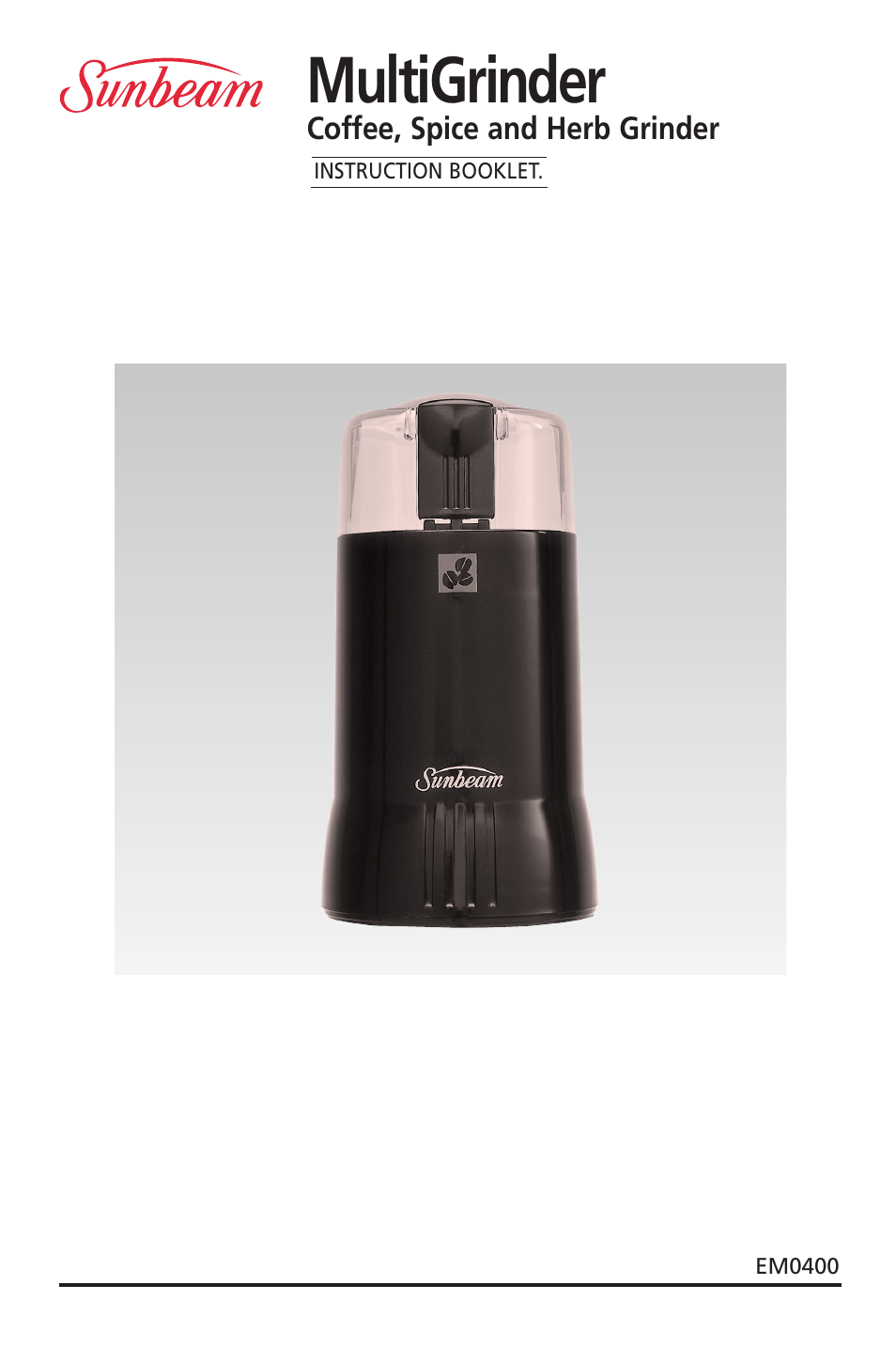 Sunbeam EM0400 User Manual | 5 pages