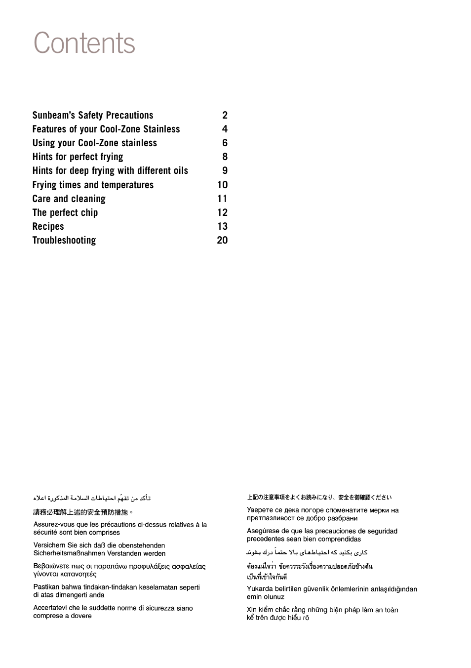 Sunbeam DF5200S User Manual | Page 3 / 24
