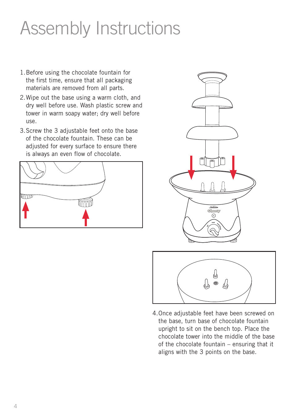 Assembly instructions | Sunbeam CF4100 User Manual | Page 6 / 16