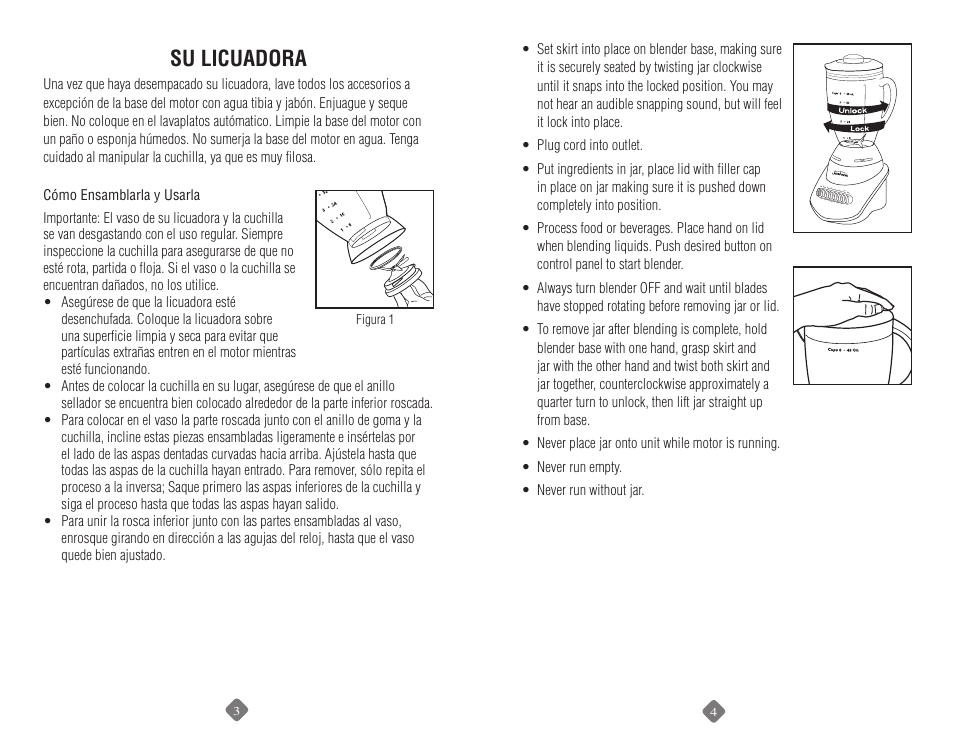 Su licuadora | Sunbeam 6091 User Manual | Page 8 / 17