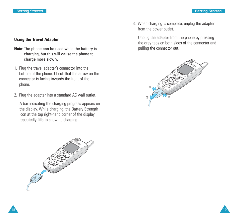 Charging the battery | Samsung SCH N391 User Manual | Page 10 / 75