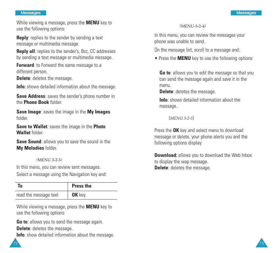 Draft box, Alert, Outbox | Samsung SCH N391 User Manual | Page 37 / 75