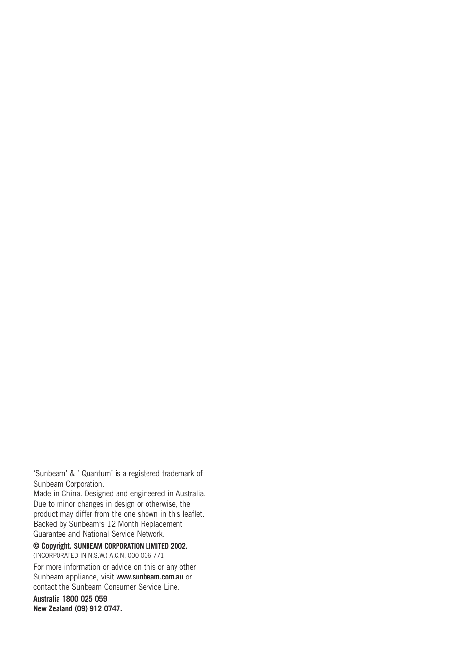 Sunbeam KE8510 User Manual | Page 9 / 10