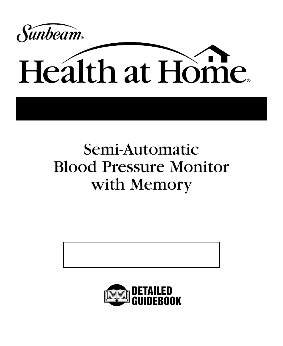 Sunbeam Semi-Automatic Blood Pressure Monitor with Memory User Manual | 14 pages