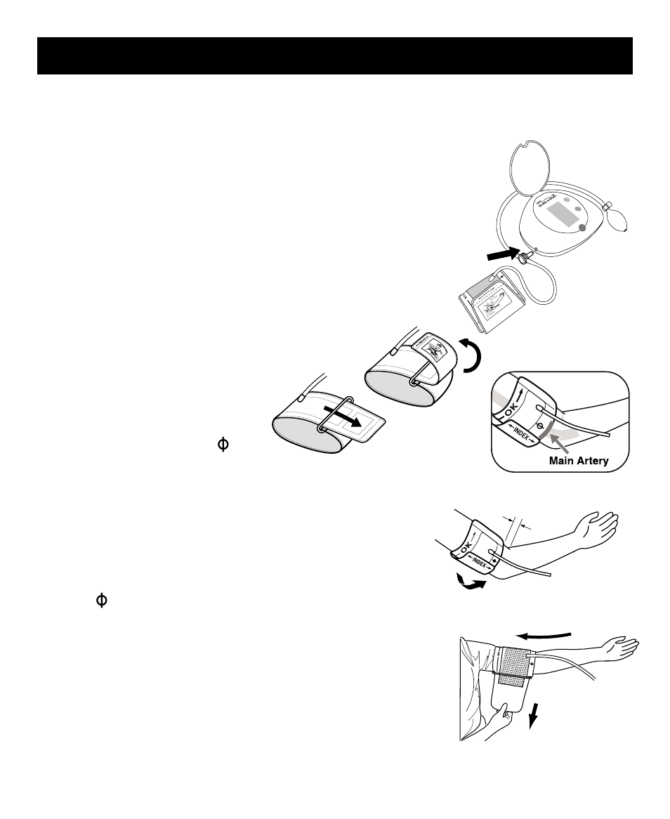 Applying your blood pressure cuff, Fig. 3 fig. 4, Fig. 5 fig. 2 | Fig. 1 | Sunbeam Semi-Automatic Blood Pressure Monitor with Memory User Manual | Page 9 / 14