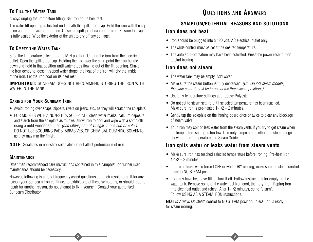 Sunbeam 3945 User Manual | Page 5 / 22