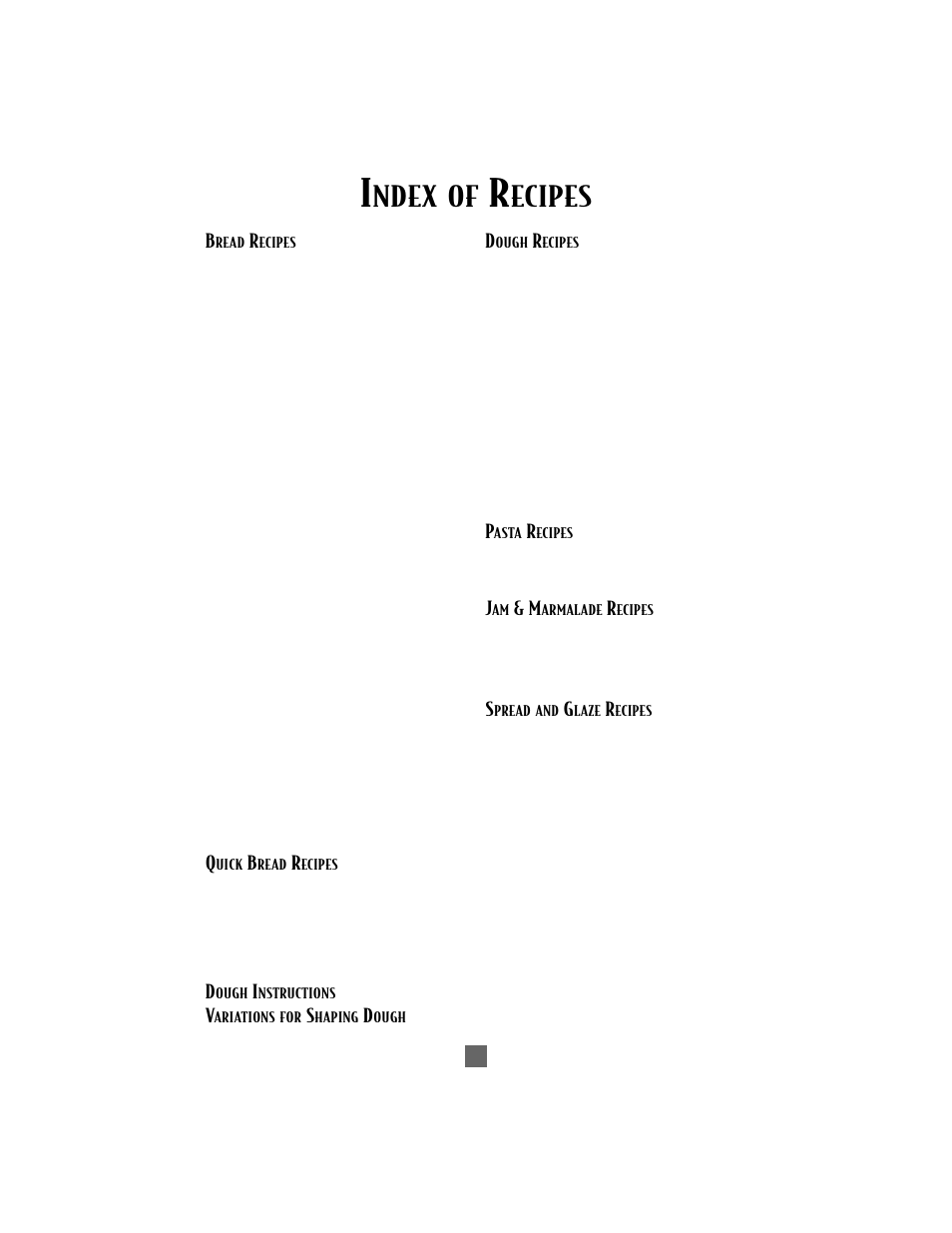 Ndex of, Ecipes | Sunbeam Bread/Dough Maker User Manual | Page 52 / 56