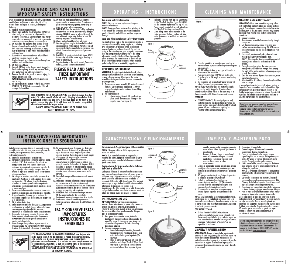 Sunbeam 645 User Manual | Page 2 / 2