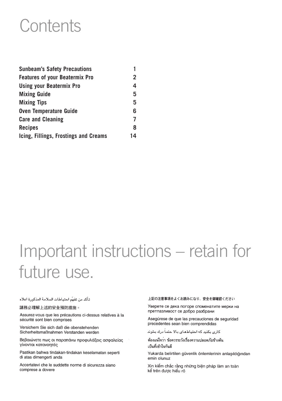 Sunbeam JM5900 User Manual | Page 2 / 18