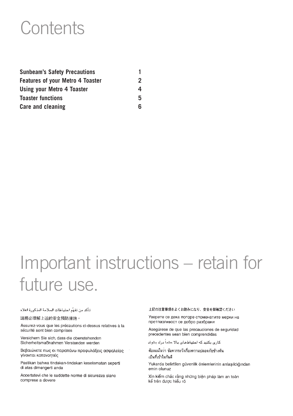 Sunbeam TA6450 User Manual | Page 2 / 10