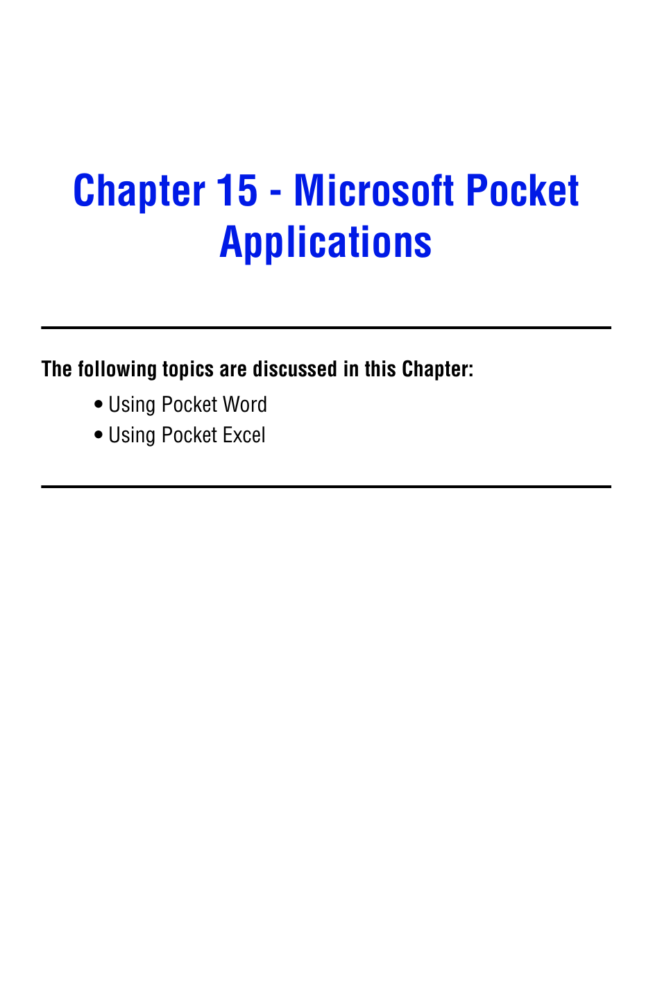 Chapter 15 - microsoft pocket applications, Chapter 15 - microsoft pocket, Applications | Samsung SPH i700 User Manual | Page 119 / 186