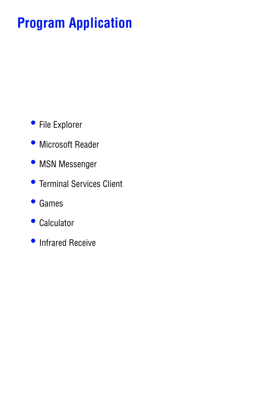 Program application | Samsung SPH i700 User Manual | Page 127 / 186