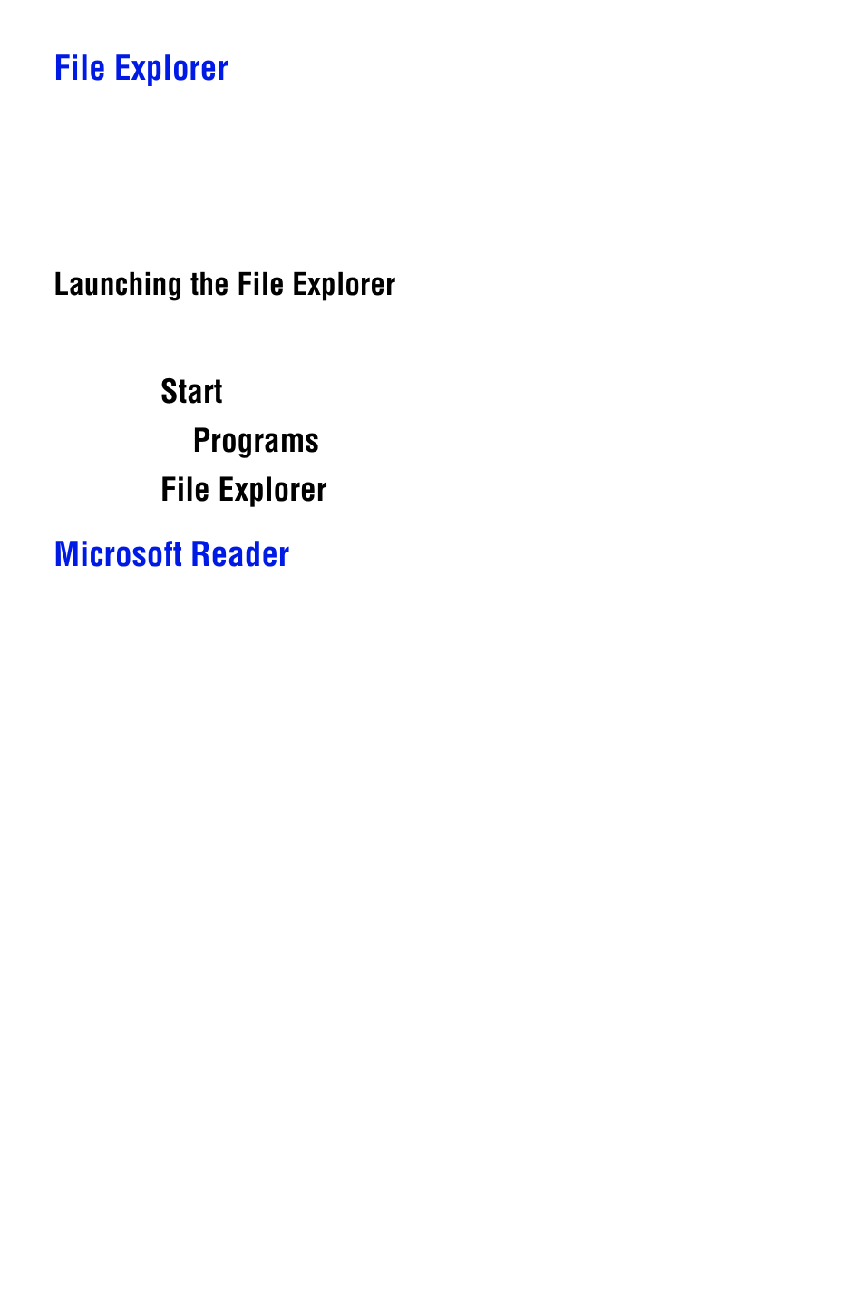 File explorer, Microsoft reader | Samsung SPH i700 User Manual | Page 128 / 186