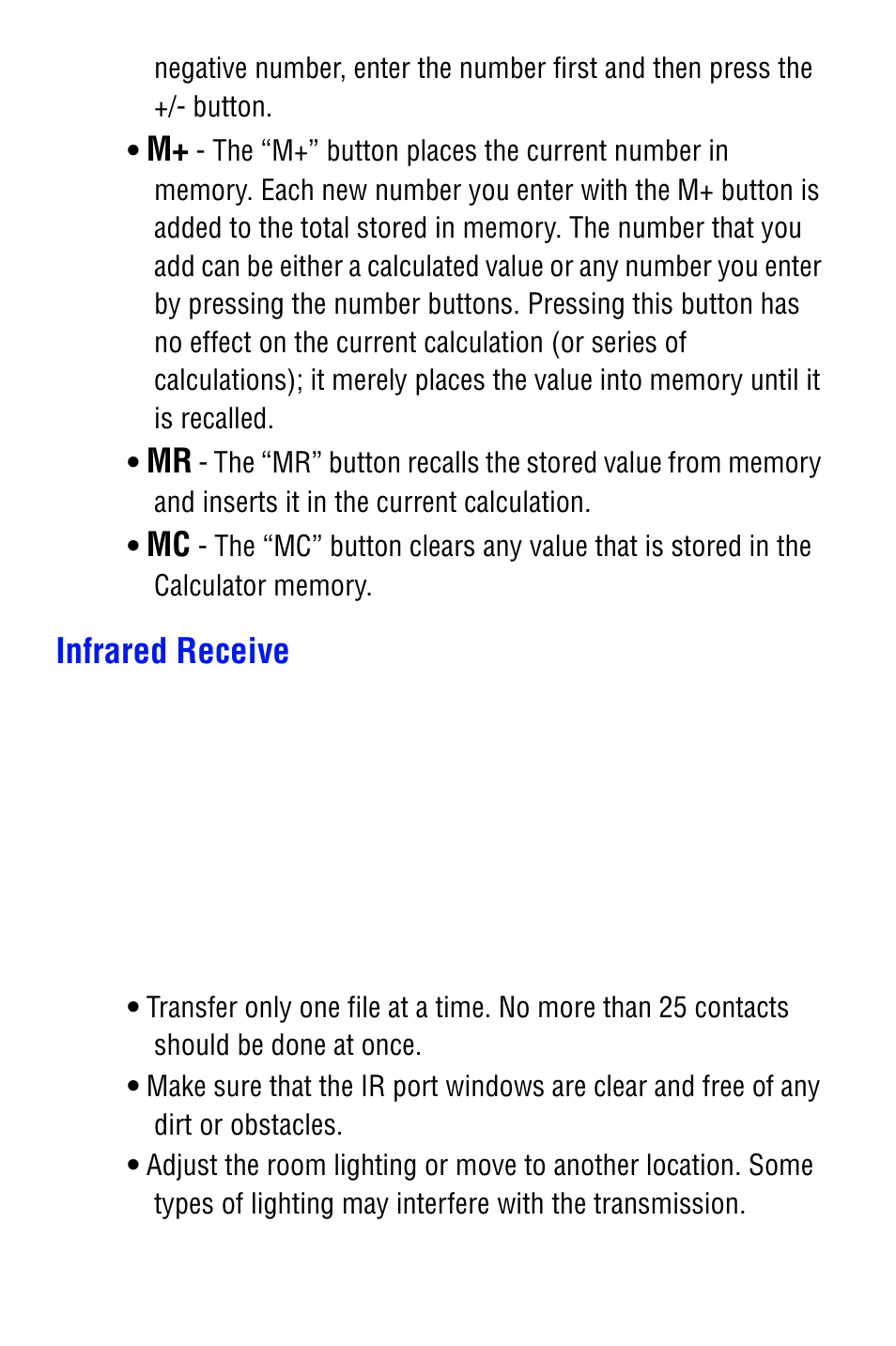 Infrared receive | Samsung SPH i700 User Manual | Page 132 / 186