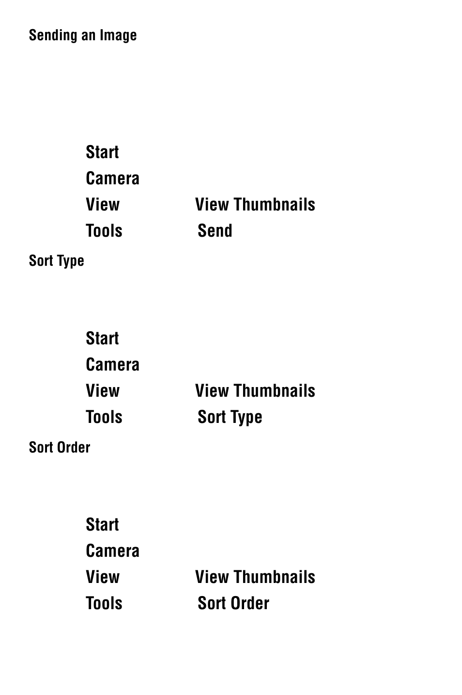 Sending an image, Sort type, Sort order | Samsung SPH i700 User Manual | Page 153 / 186