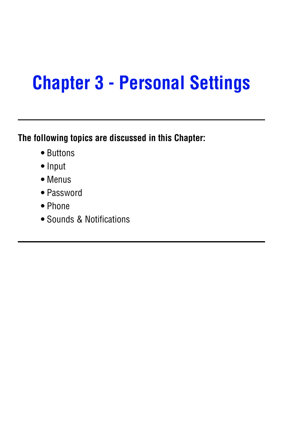 Chapter 3 - personal settings | Samsung SPH i700 User Manual | Page 26 / 186