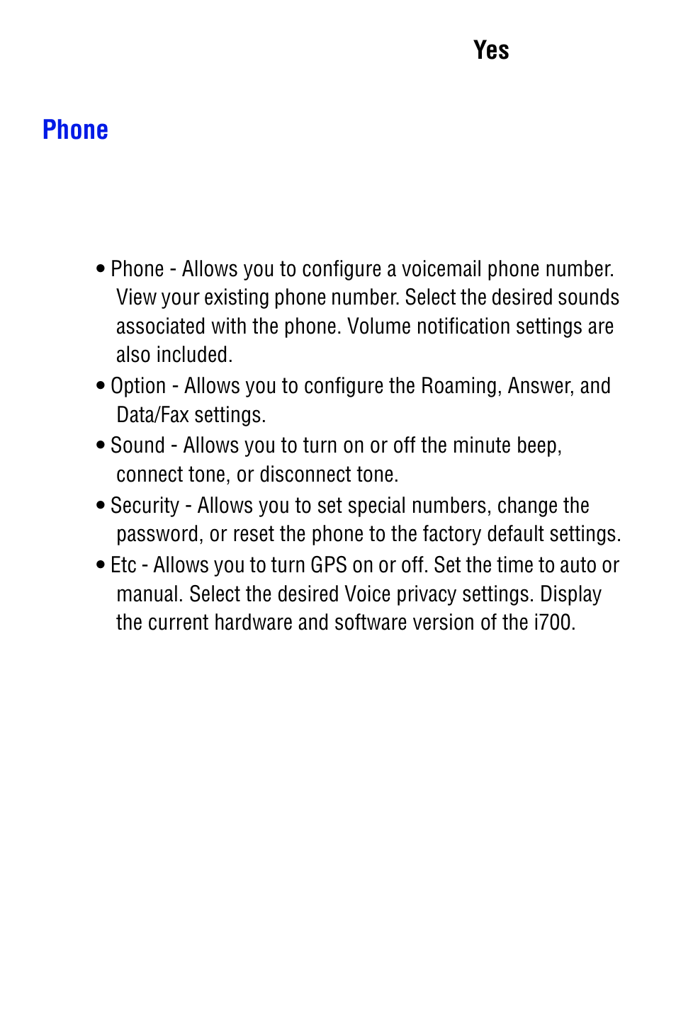 Phone | Samsung SPH i700 User Manual | Page 37 / 186