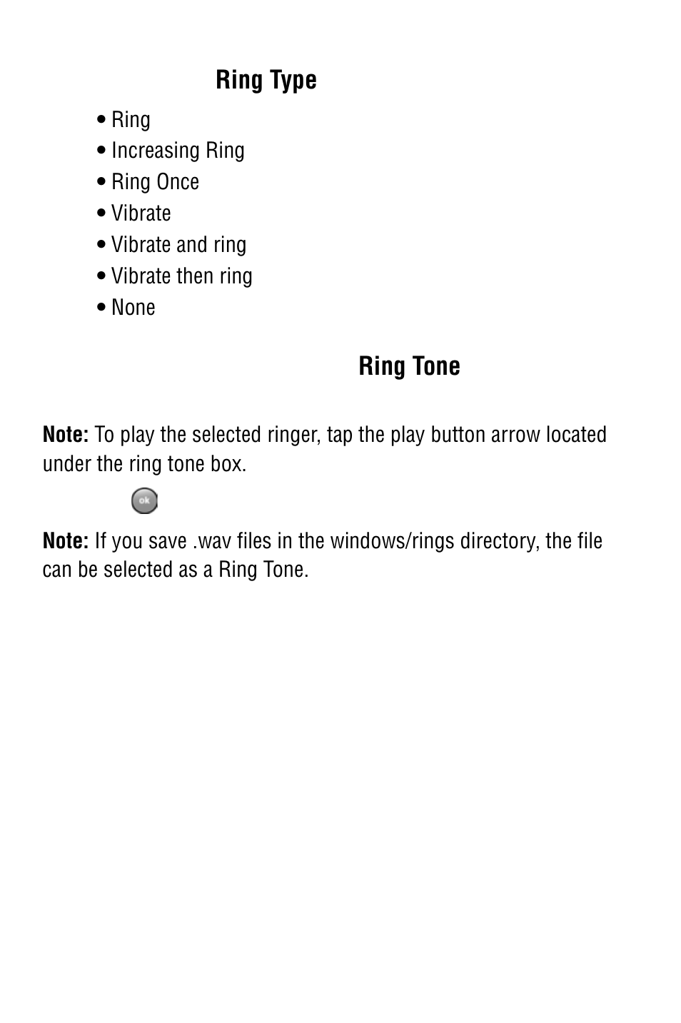 Ring type, Ring tone | Samsung SPH i700 User Manual | Page 54 / 186